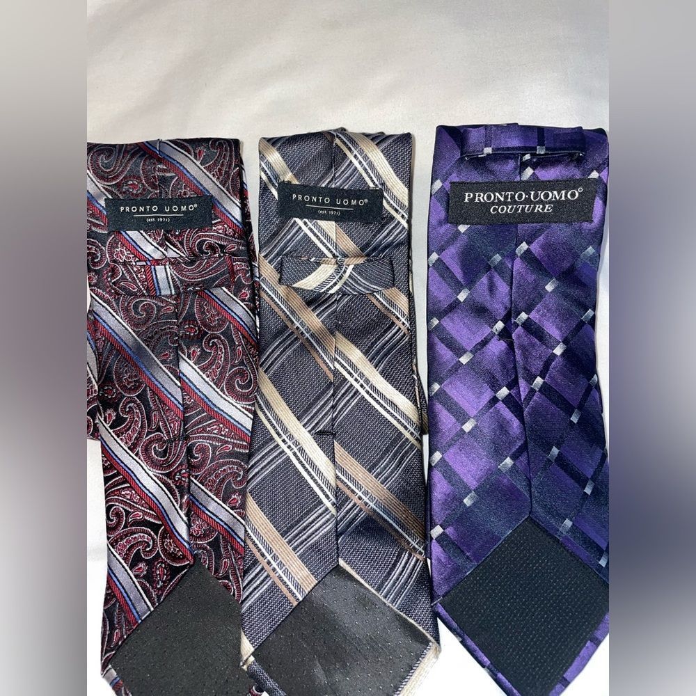 Pronto Uomo men’s silk ties - Picture 2 of 2